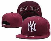 Yankees Fresh Logo Wine Adjustable Hat GS,baseball caps,new era cap wholesale,wholesale hats